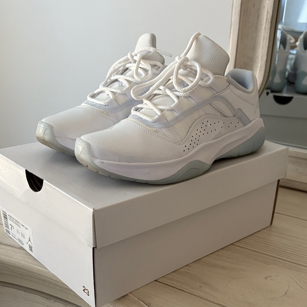 Jordan WMNS Air Jordan 11 CMFT Low in White and Ice Blue